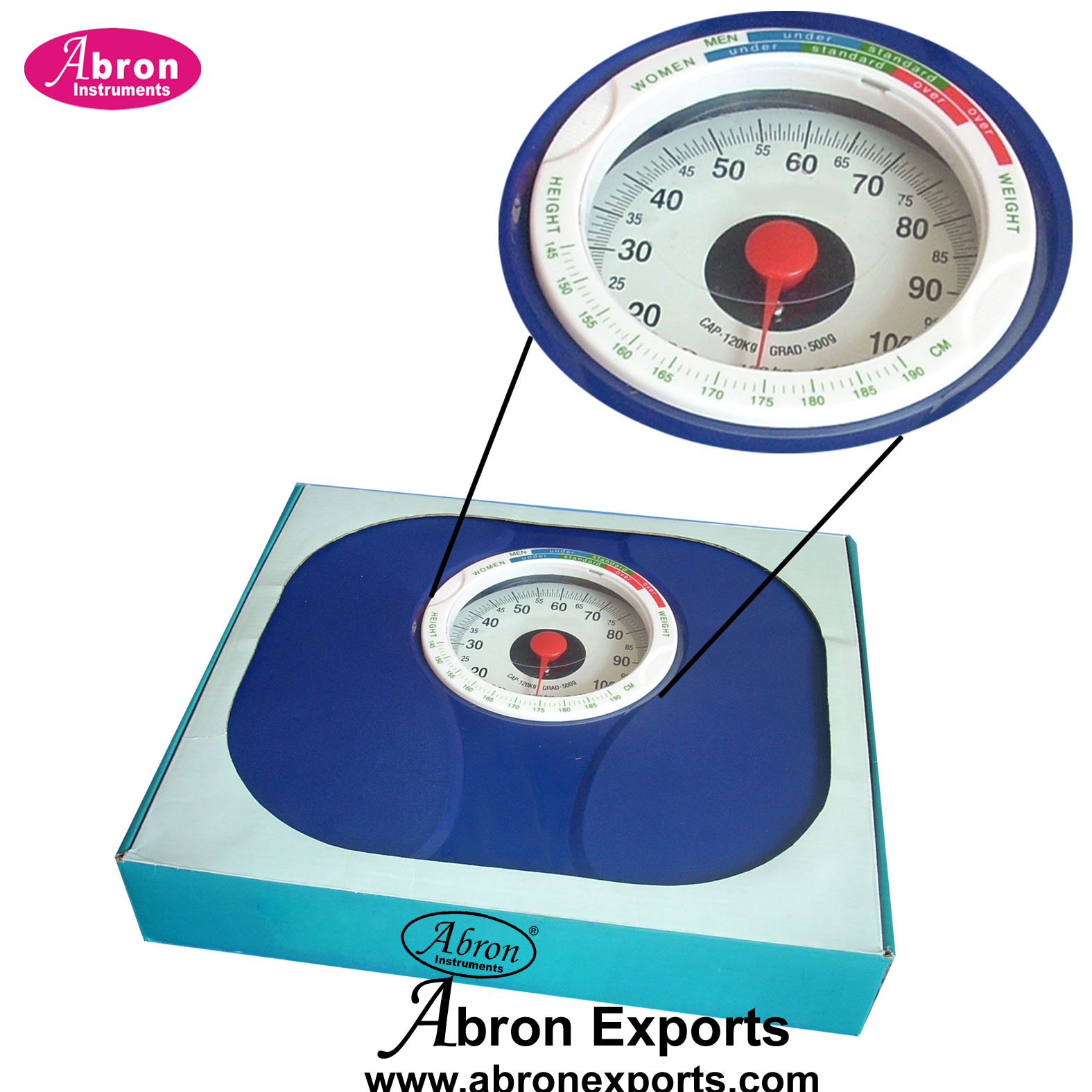 Balance Personal Scale Dial type 120kg LC 100gm weighing scale Abon ABM-3255AM120